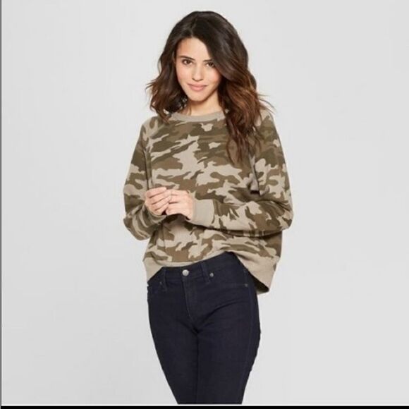 Universal Thread Camo Cotton Sweatshirt - Picture 1 of 9